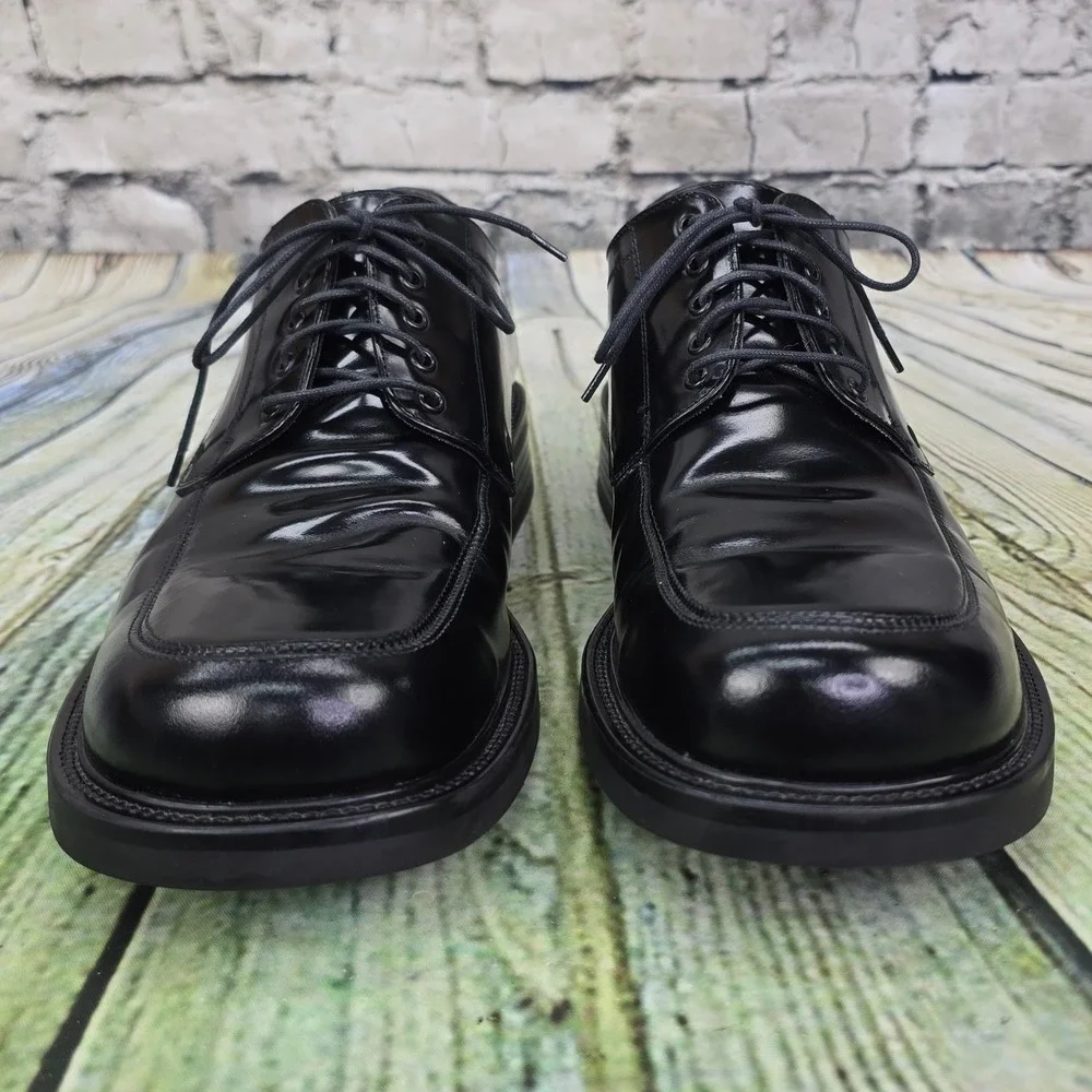 Skechers Collection Oxford Shoes Mens 9.5 Black Leather Square Toe Dress Formal